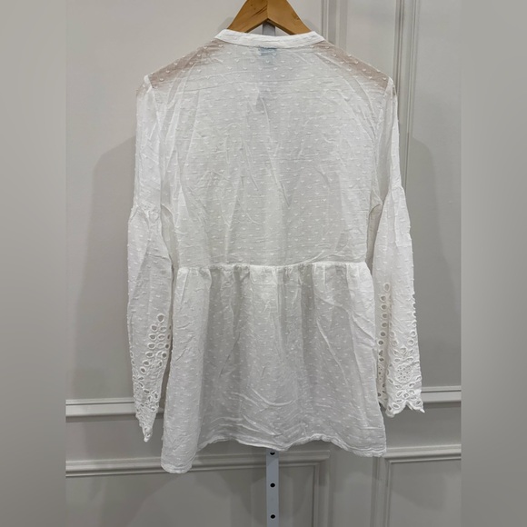 Sundance White Mandarin Collar Embellished Blouse - Picture 6 of 7